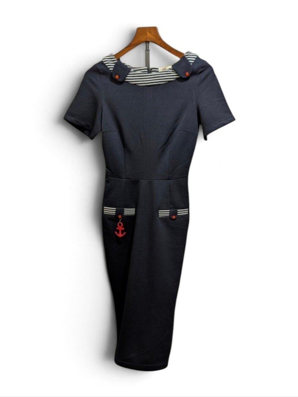 Tatyana Deep Water 1940's Nautical Pinup Pencil Dress